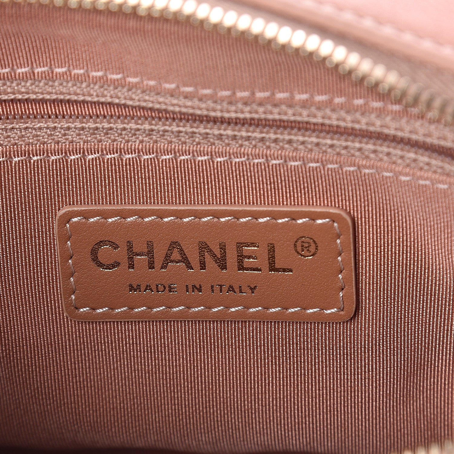 Chanel Calfskin Quilted CC Small Vanity Case Dark Beige 5 of 8