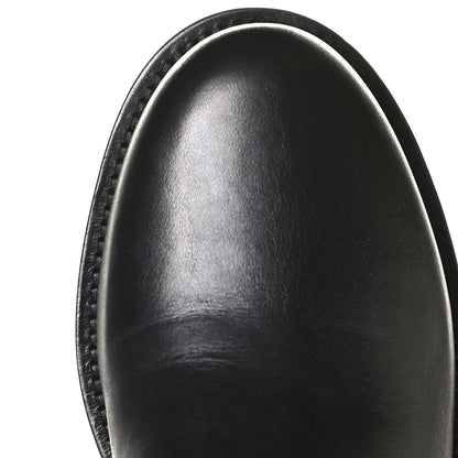 Valentino Garavani Calfskin Crackled Lambskin Rockstud Spike 20mm Biker Boots 38.5 Black 6 of 6