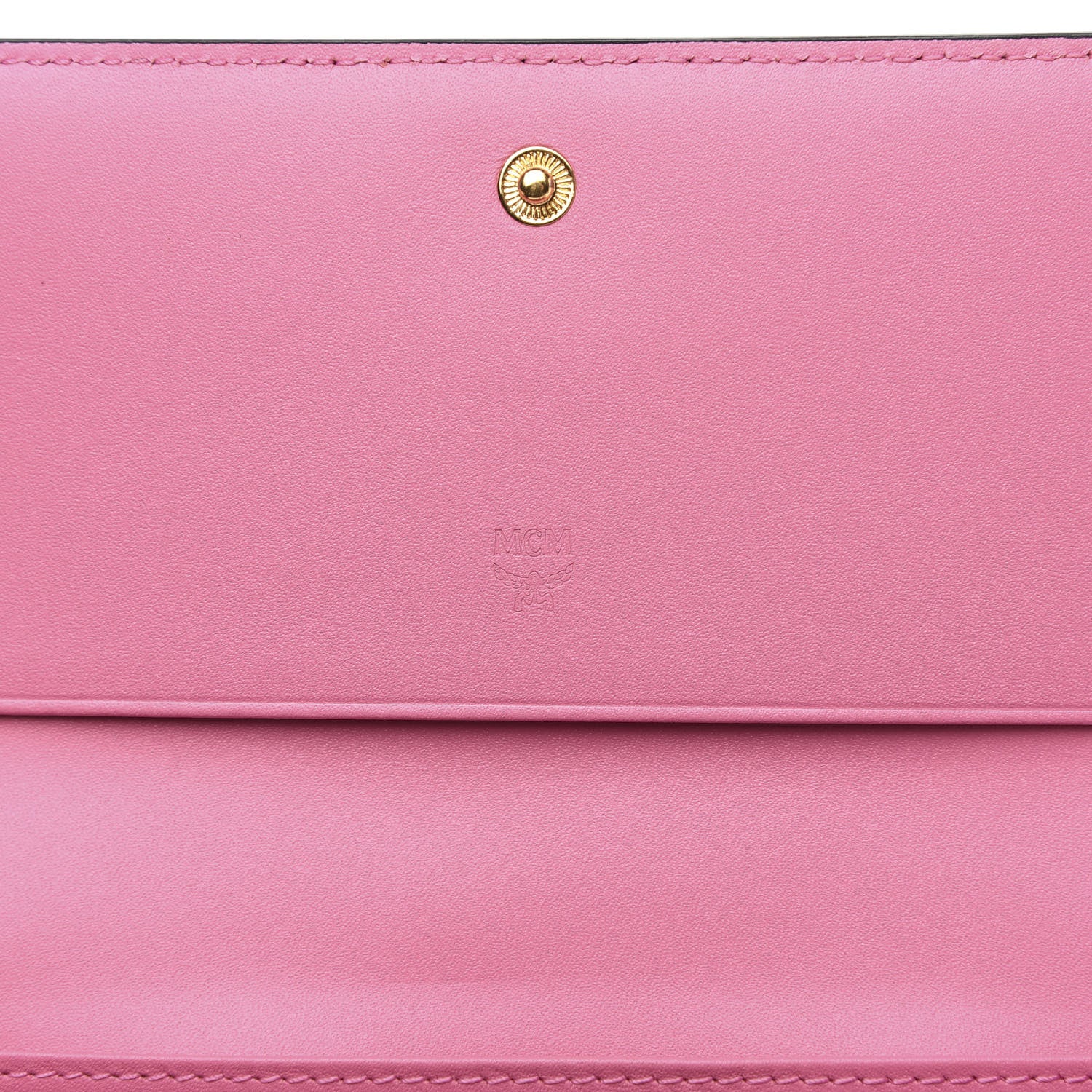 MCM Grained Calfskin Mina Long Wallet Black 6 of 9