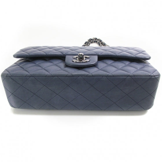 Chanel Lambskin Medium Double Flap Blue 5 of 13