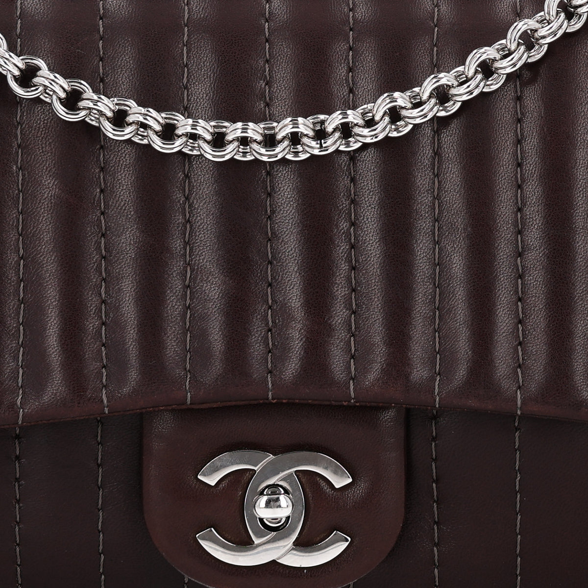 Chanel Lambskin Vertical Quilted Medium Single Flap Brown 8 of 10