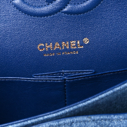 Chanel Denim Quilted Medium Double Flap Blue 6 of 10