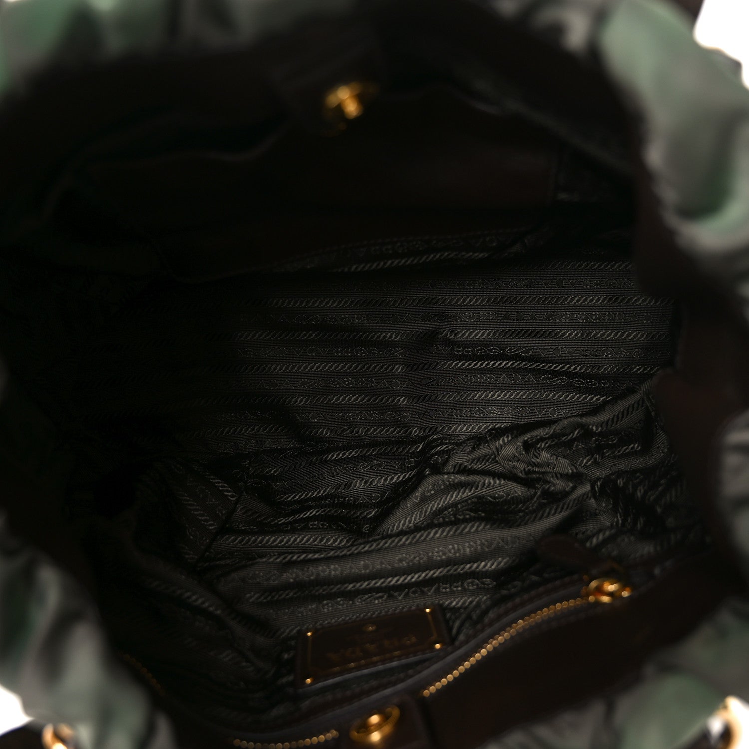 Prada Tessuto Nylon Jacquard Logo Tote  Bruciato Sughero 5 of 9