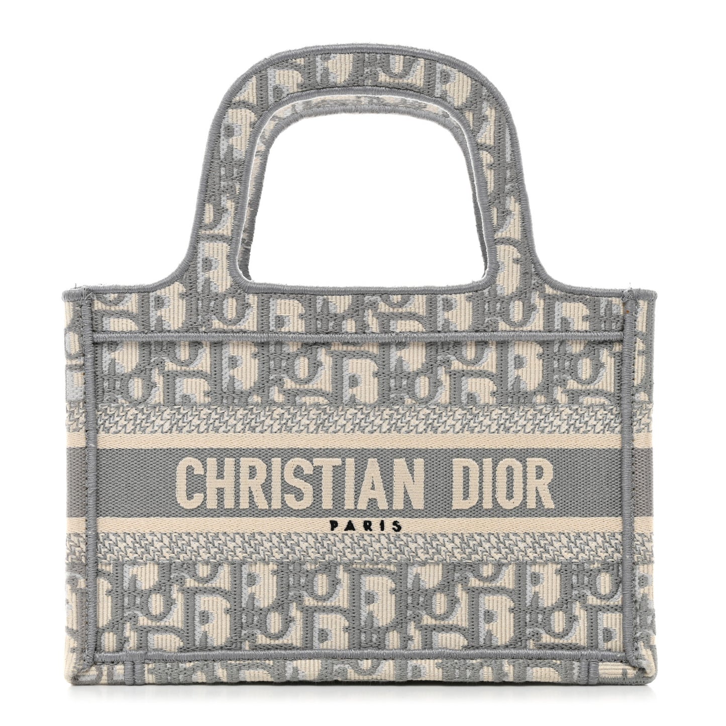 Oblique Mini Book Tote Grey Multicolor