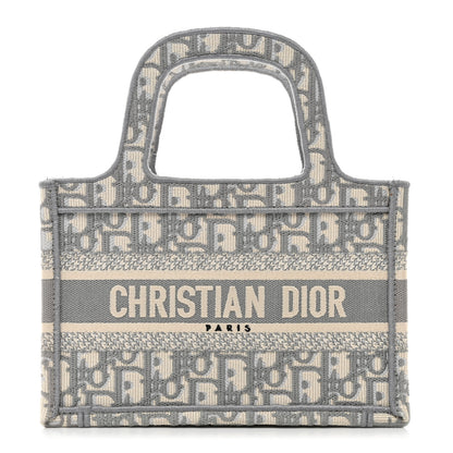 Christian Dior Oblique Mini Book Tote Grey Multicolor 1 of 11
