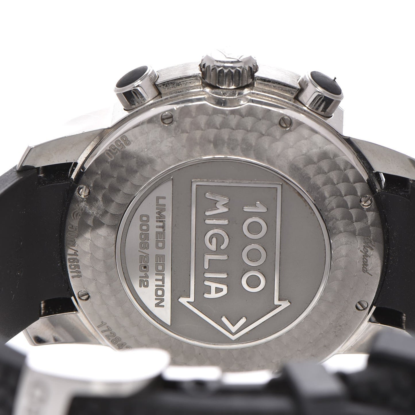 Stainless Steel Rubber 42mm Mille Miglia Chronograph Automatic Watch Black