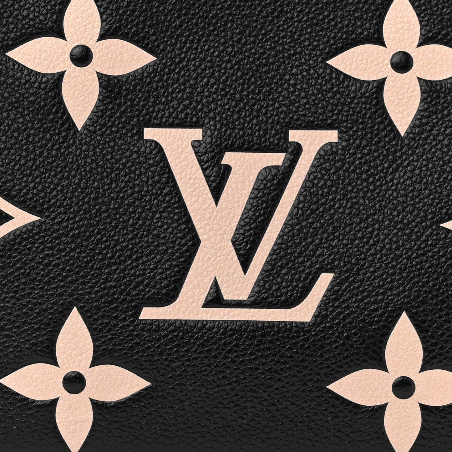 Empreinte Monogram Giant Double Zip Pochette Black Cream