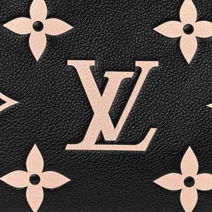 Louis Vuitton Empreinte Monogram Giant Double Zip Pochette Black Cream 8 of 10