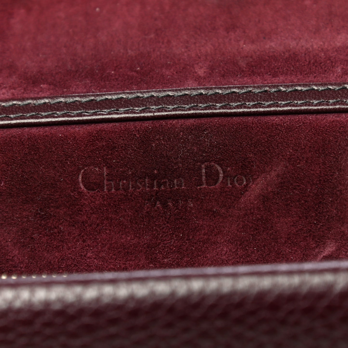Grained Calfskin D-Bee Crossbody Burgundy