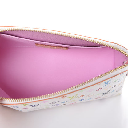 Louis Vuitton Monogram Multicolor Cosmetic Pouch White Litchi 5 of 6