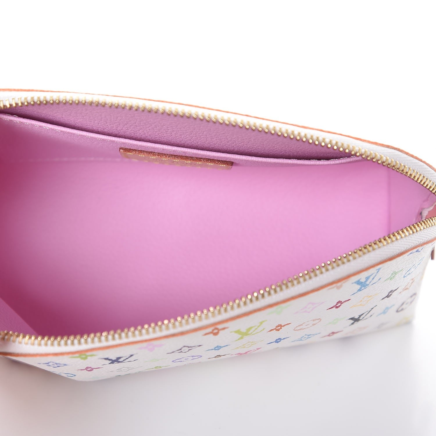 Louis Vuitton Monogram Multicolor Cosmetic Pouch White Litchi 5 of 6