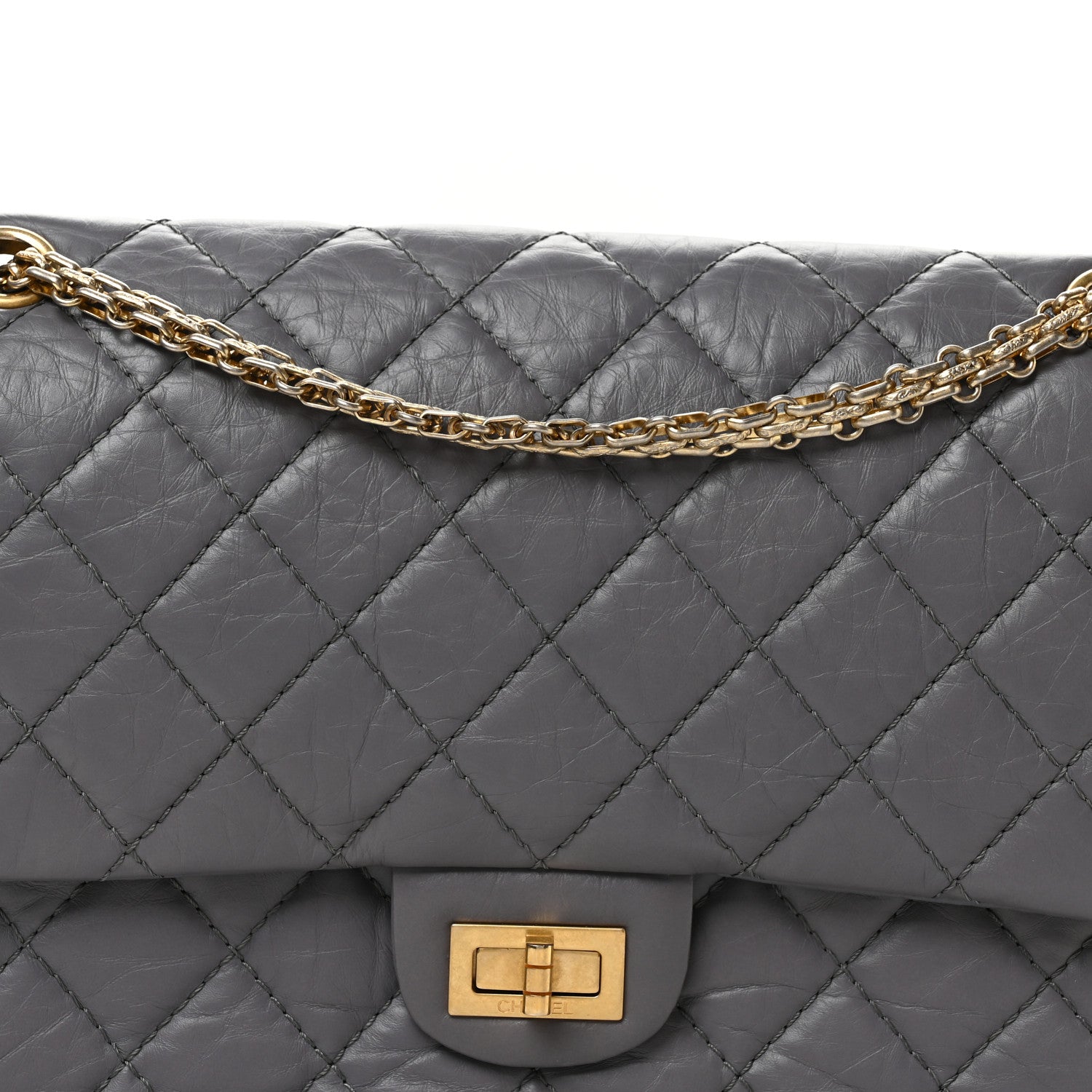 Chanel Aged Calfskin Quilted 2.55 Reissue 226 Flap Grey 8 of 11
