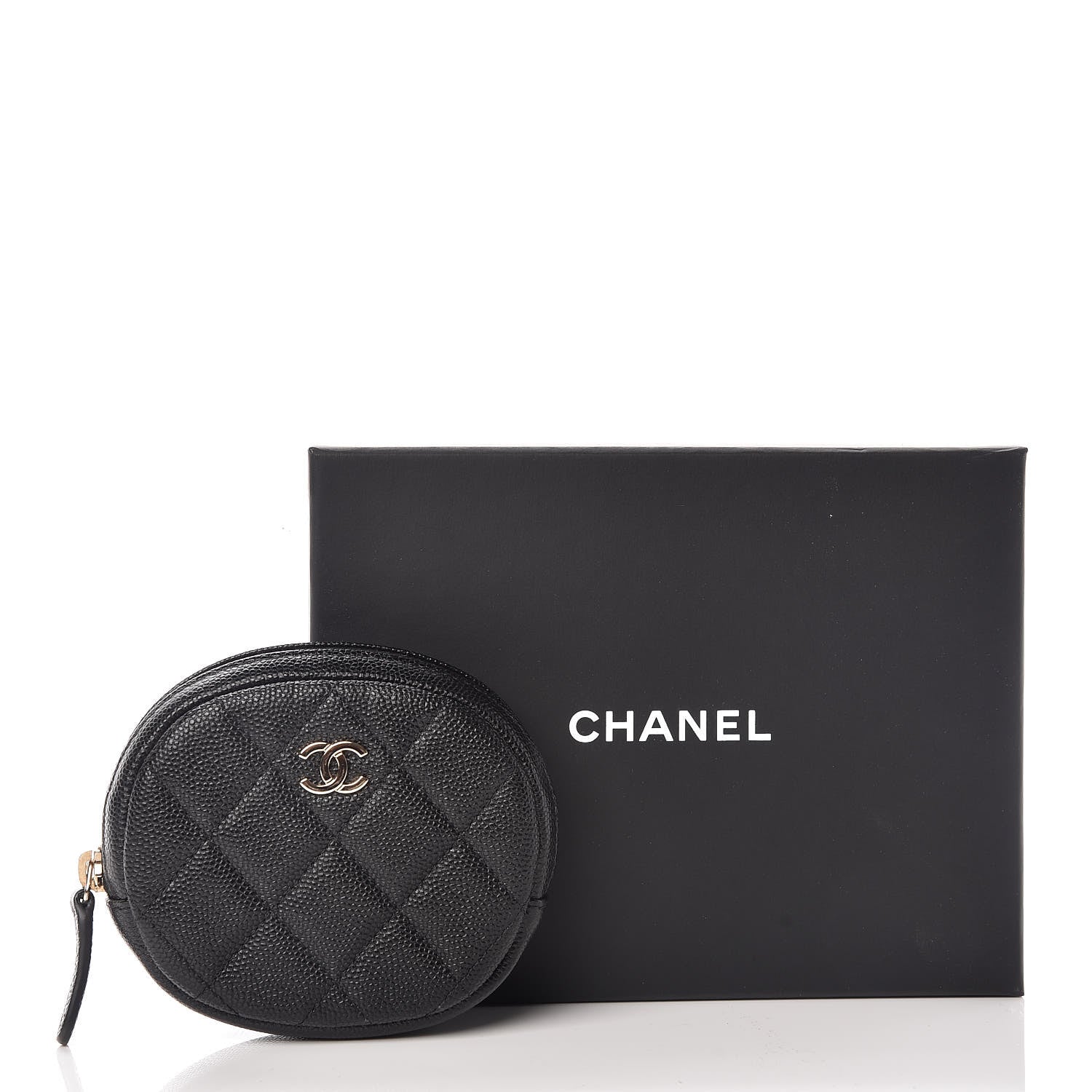 Chanel Caviar Quilted Zip Around Classic Coin Purse Black 8 of 8