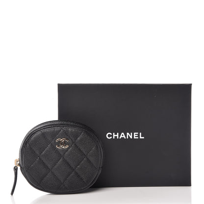 Chanel Caviar Quilted Zip Around Classic Coin Purse Black 8 of 8