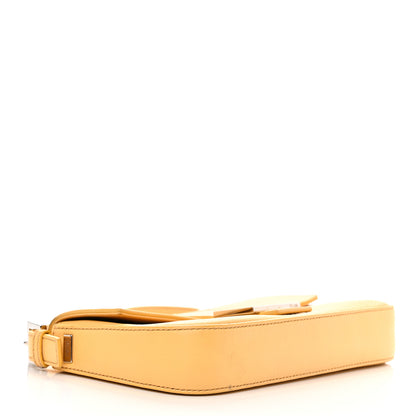 Fendi Vitello Enamel Interchangeable Strap Baguette Giallo Alchemy 4 of 13