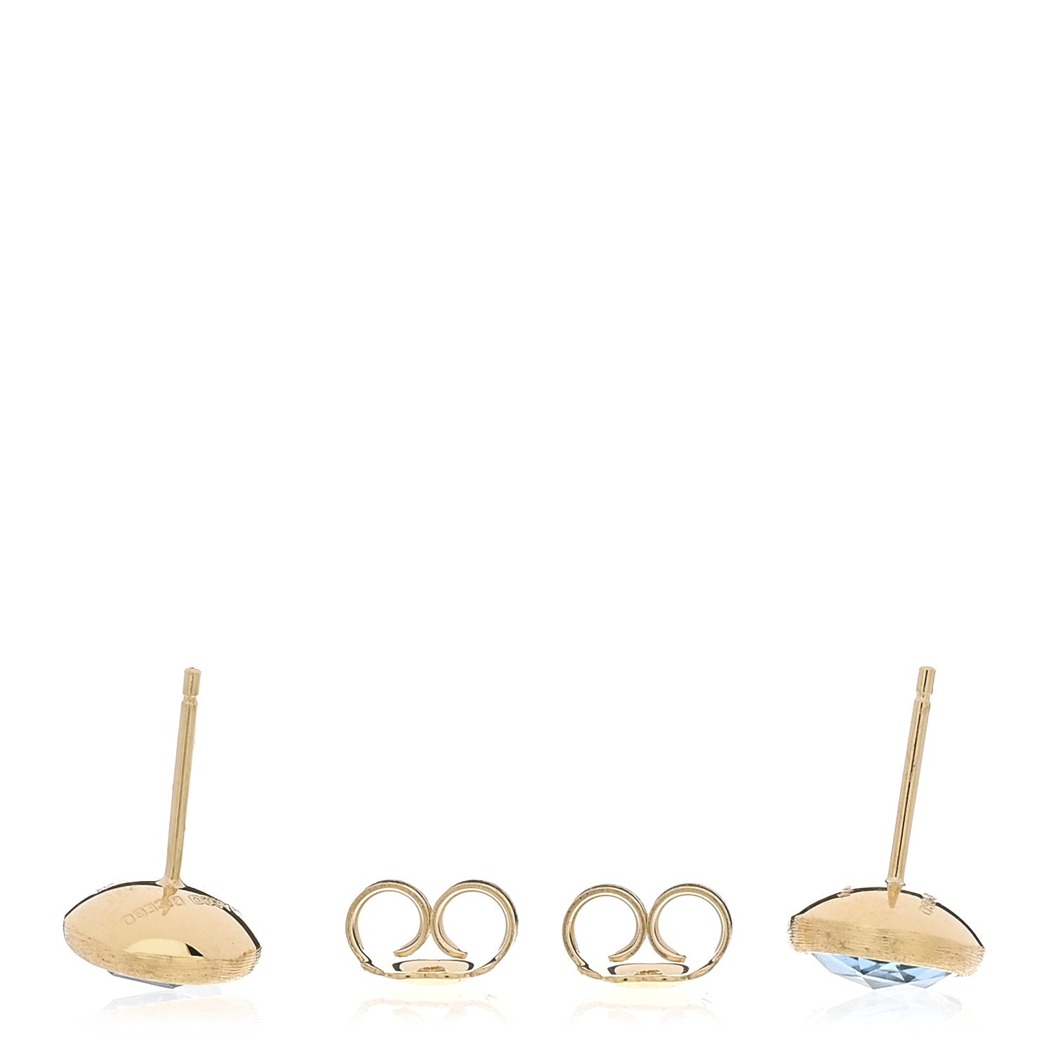 Marco Bicego 18K Yellow Gold Blue Topaz Jaipur Color Stud Earrings 3 of 4