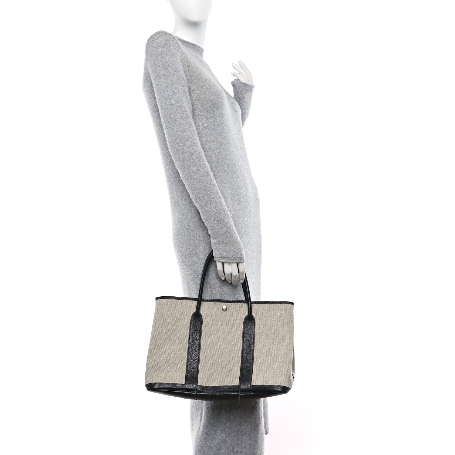 Hermes Toile Negonda Garden Party 36 MM Tote Black Ecru 2 of 9