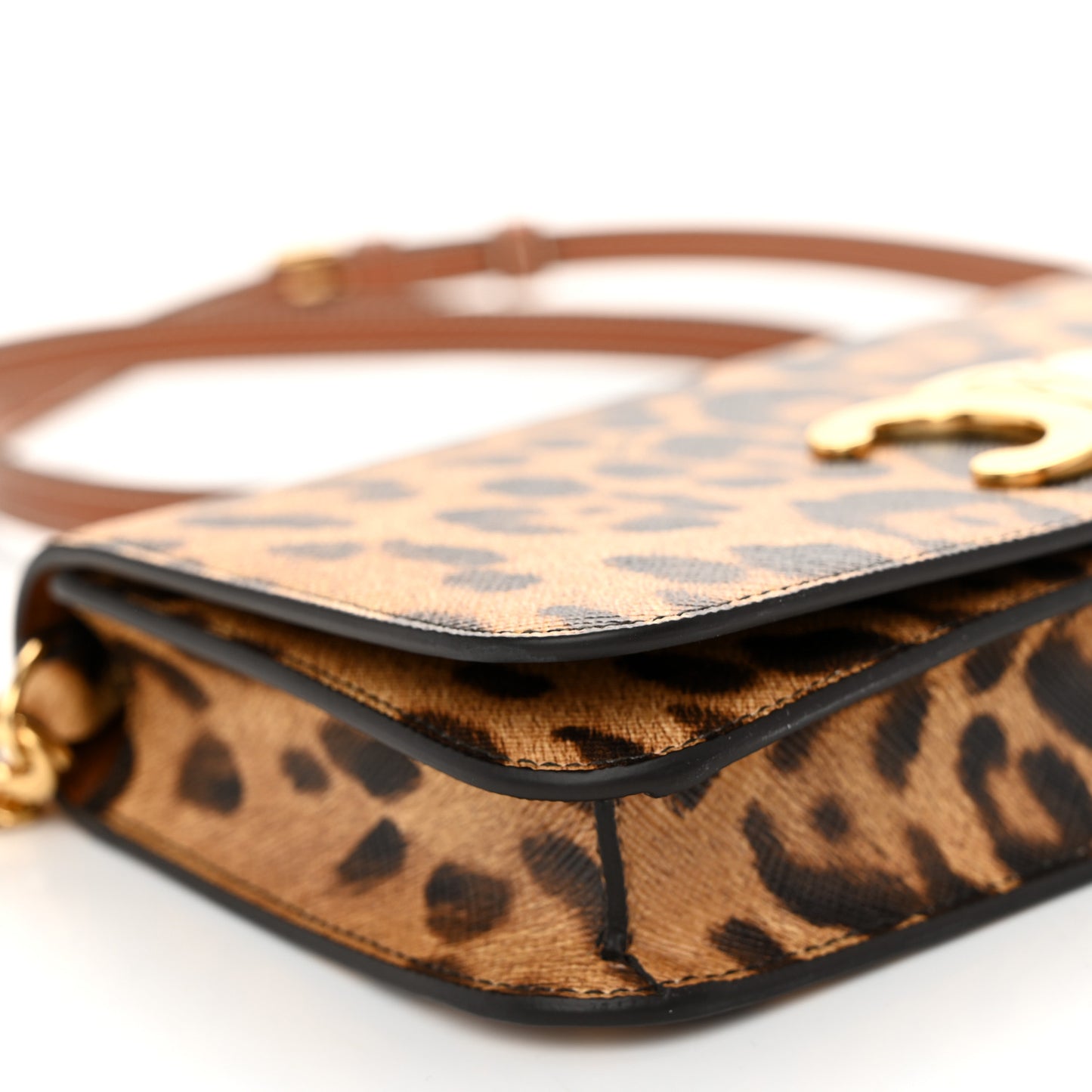 Canvas Leopard Multipochette Tan