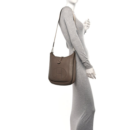 Hermes Taurillon Clemence Evelyne II PM Etoupe 2 of 10