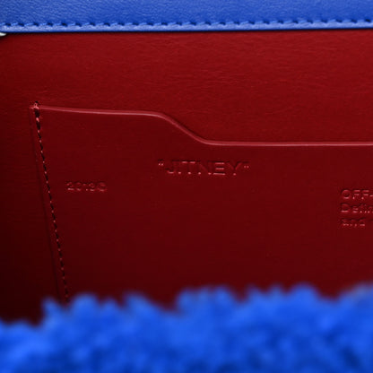 Off-White Shearling Calfskin Jitney 2.8 Bag Blue 6 of 12