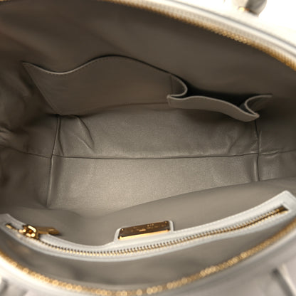 Salvatore Ferragamo Calfskin Perforated Fiamma Bag White 5 of 11