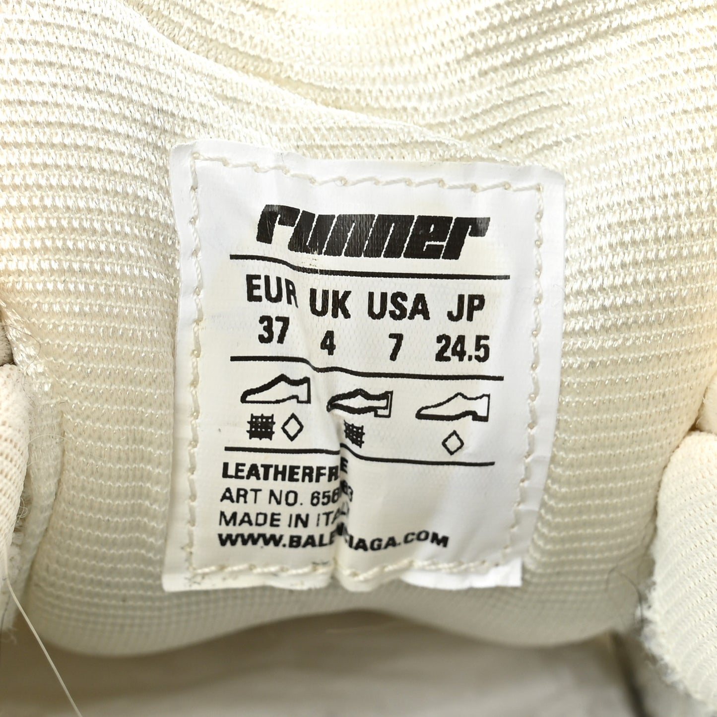 Mesh Rubber Monocolor Womens Runner Sneakers 37 White