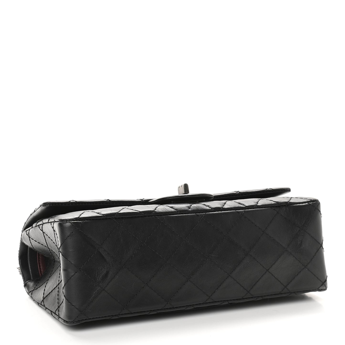 Aged Calfskin Quilted 2.55 Reissue 225 Flap Black