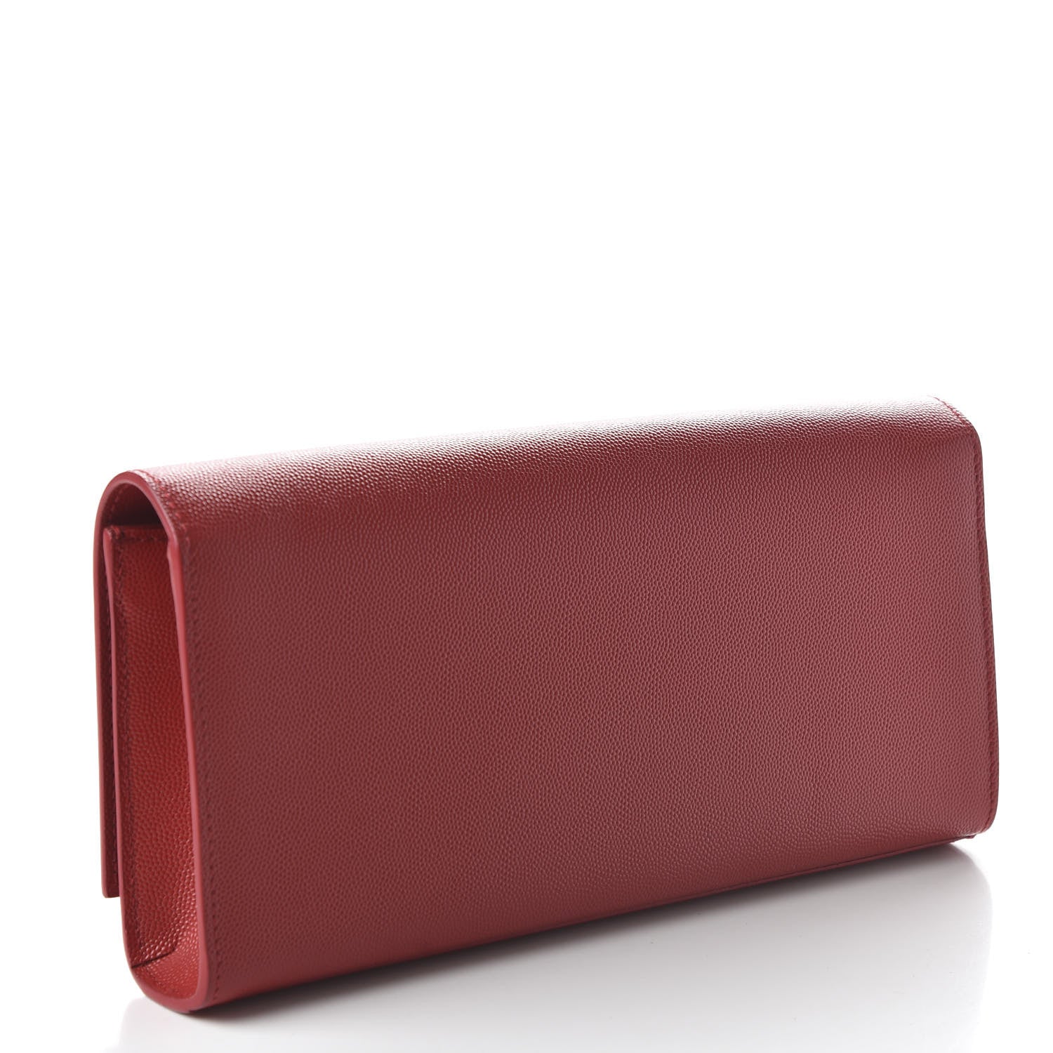 Saint Laurent Grain De Poudre Classic Monogram Cassandre Clutch New Red 3 of 9