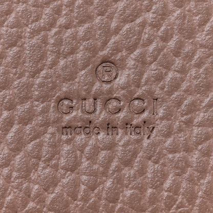 Gucci Dollar Calfskin GG Supreme Monogram GG Marmont Card Case Porcelain Rose Beige Ebony 6 of 10