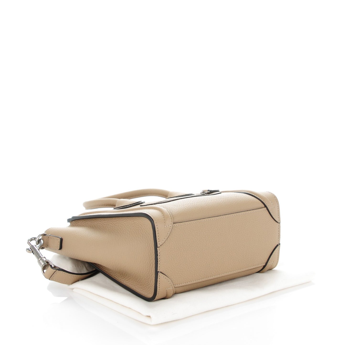 Drummed Calfskin Nano Luggage Dune
