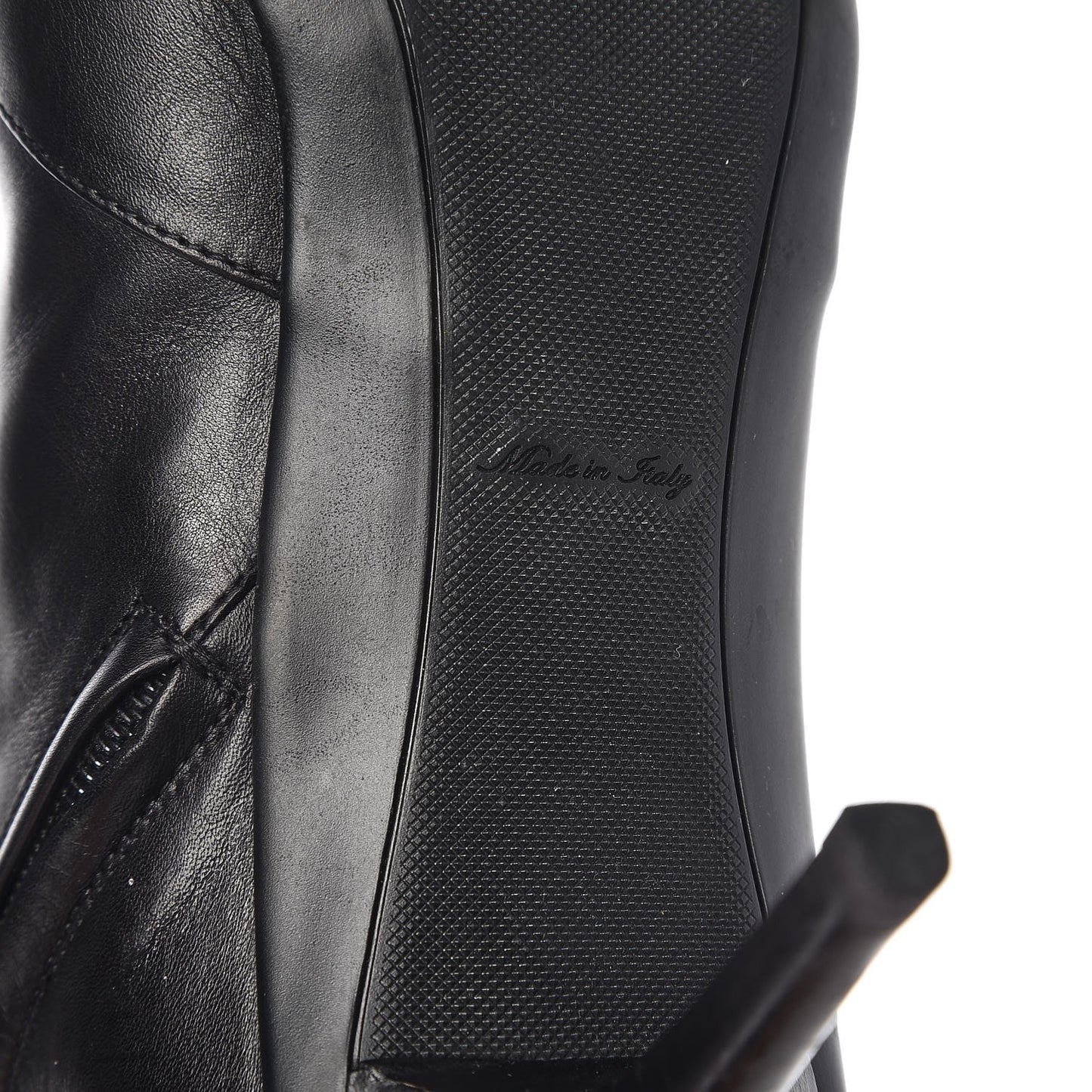 Calfskin LV High Boots 39 Black