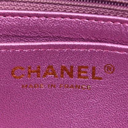 Chanel Iridescent Lambskin Quilted Mini Rectangular Flap Purple 6 of 13