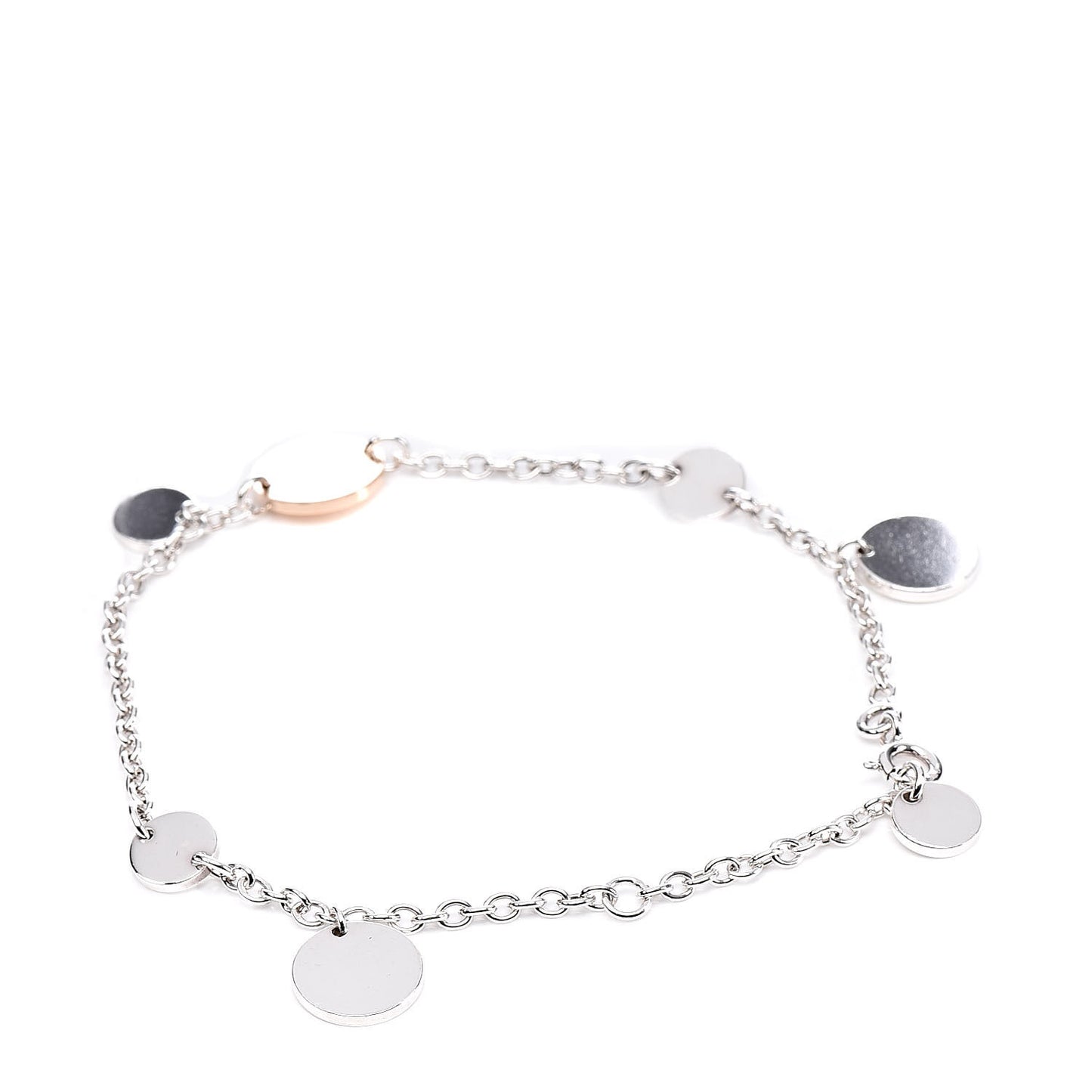 Sterling Silver 18K Rose Gold Confettis Bracelet LG