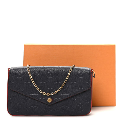 Louis Vuitton Empreinte Pochette Felicie Chain Wallet Marine Rouge 10 of 10