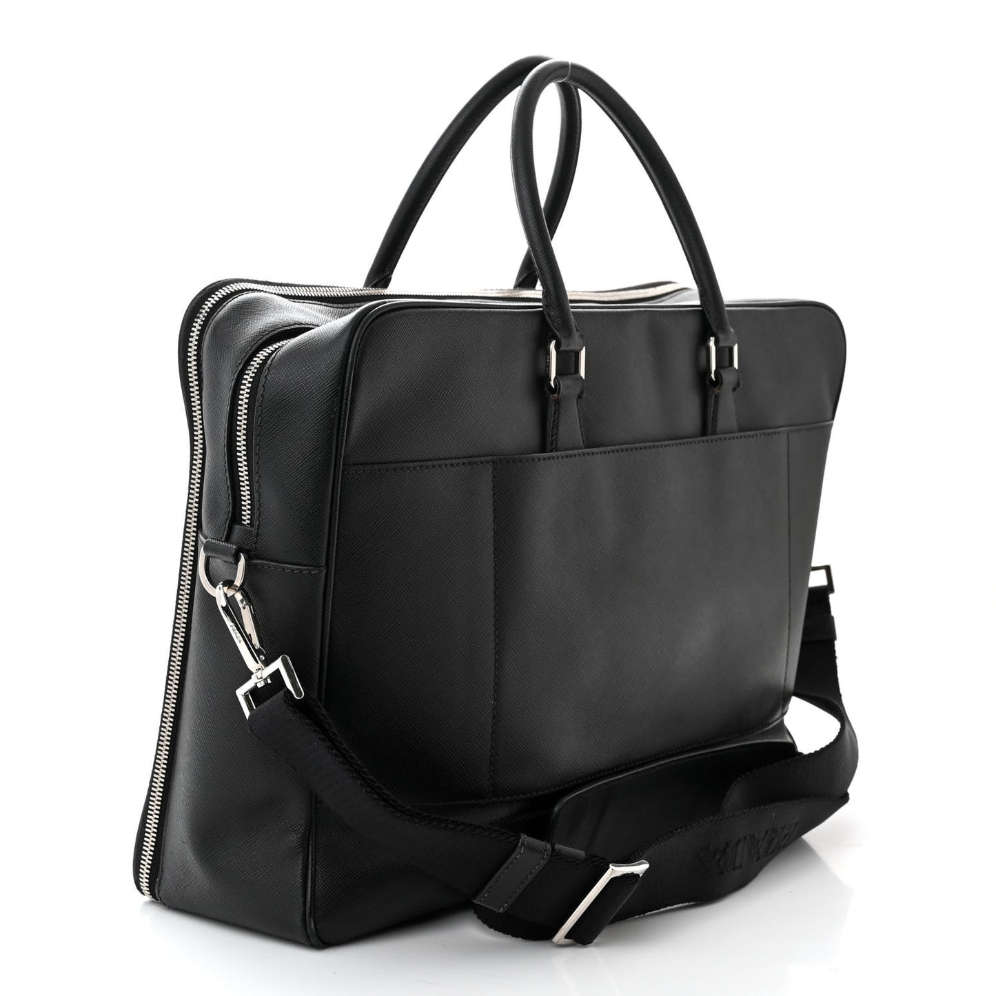 Saffiano Travel Briefcase Black