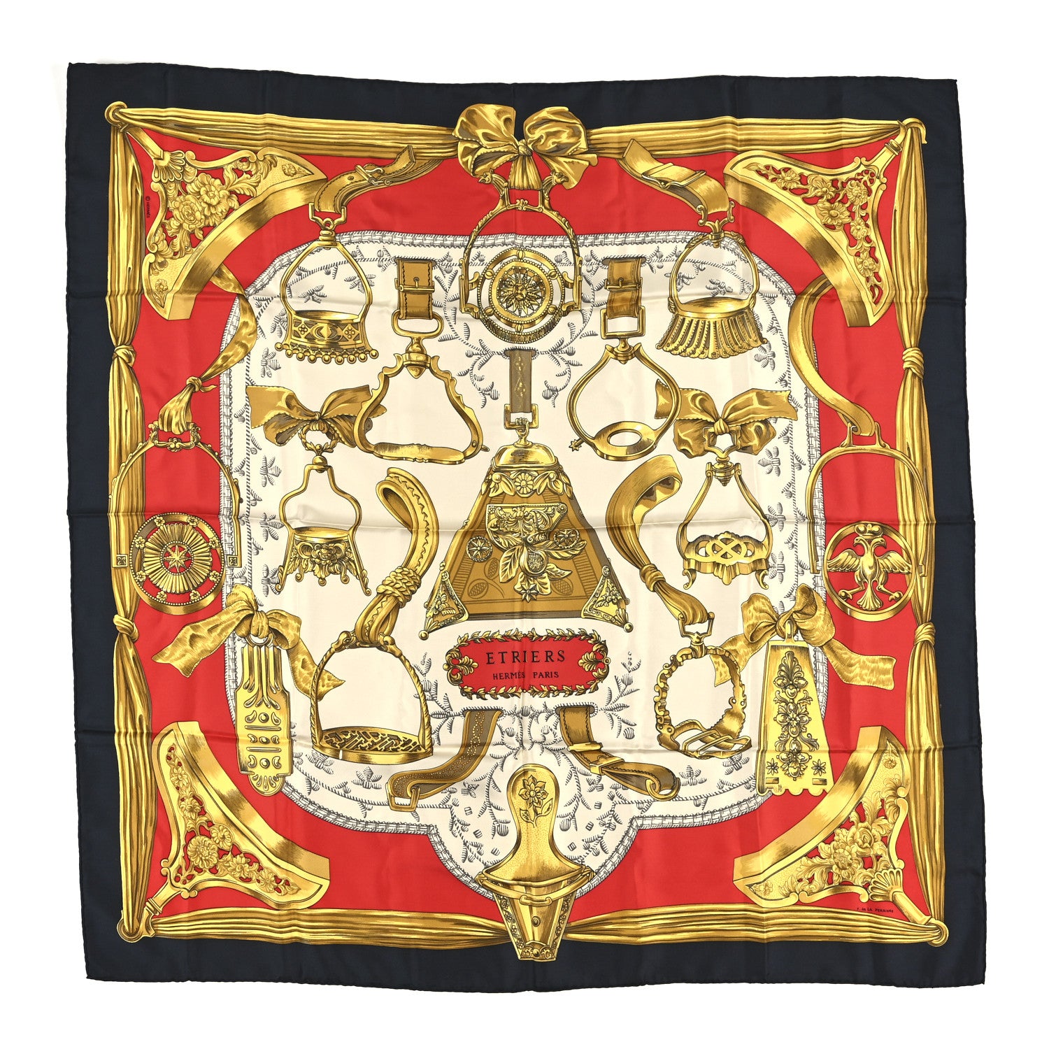 Hermes Silk Etriers Scarf 90 1 of 5