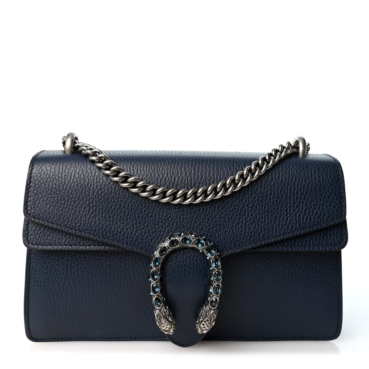 Gucci Dollar Calfskin Crystal Small Dionysus Shoulder Bag Blue Agata Montana Sapphire 1 of 11