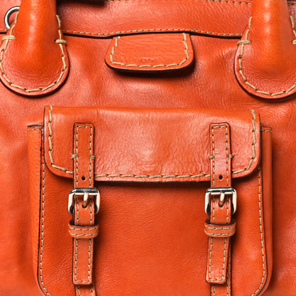 Chloe Calfskin Edith Satchel Orange 8 of 12