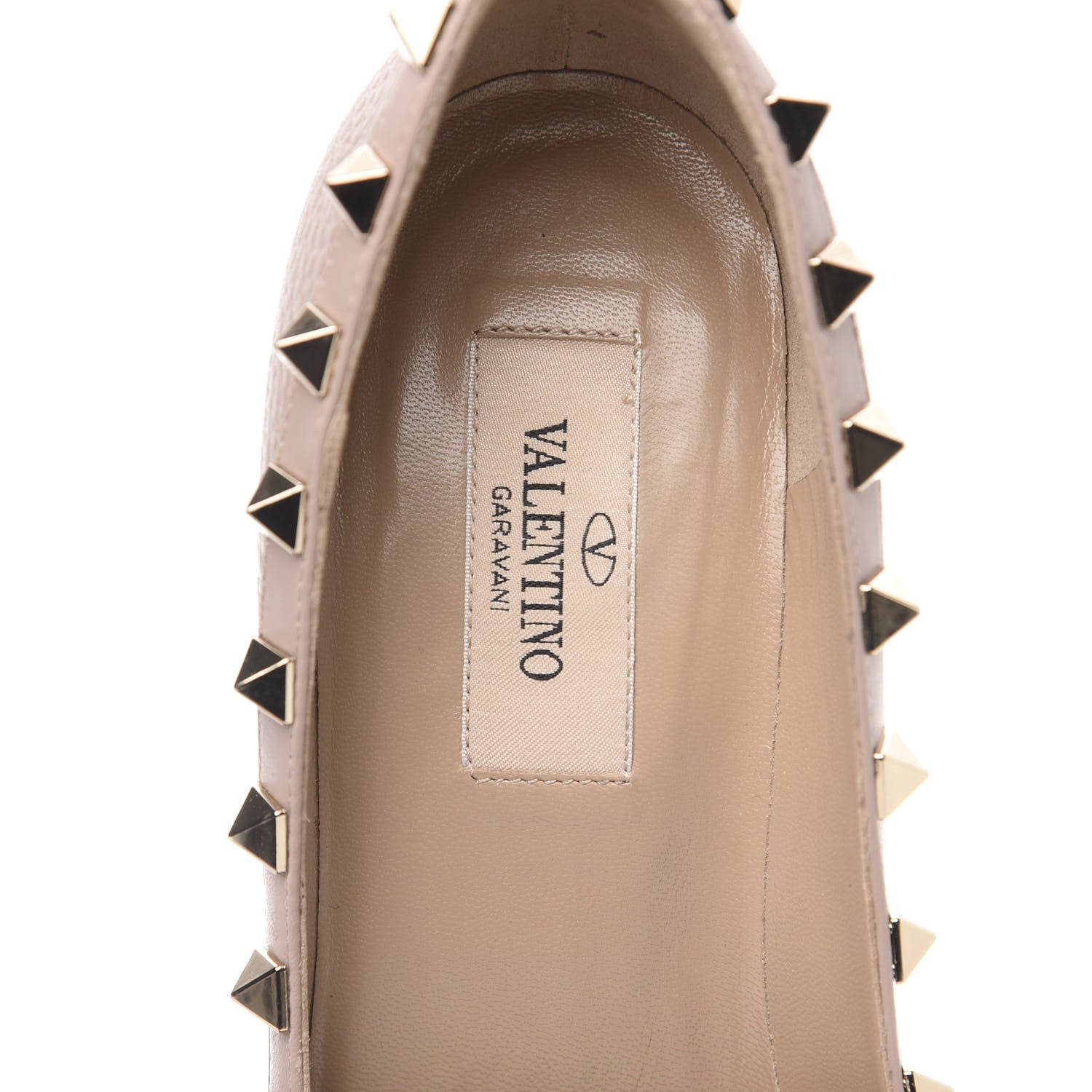 Valentino Garavani Pebbled Calfskin Rockstud 85mm Pumps 36 Poudre 6 of 10