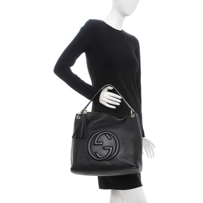 Gucci Pebbled Calfskin Large Soho Hobo Black 3 of 8