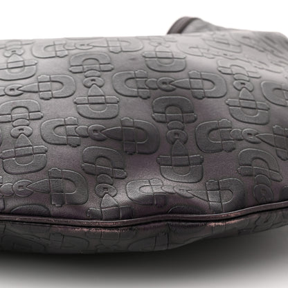 Gucci Calfskin Horsebit Embossed Glam Hobo Burgundy 14 of 17