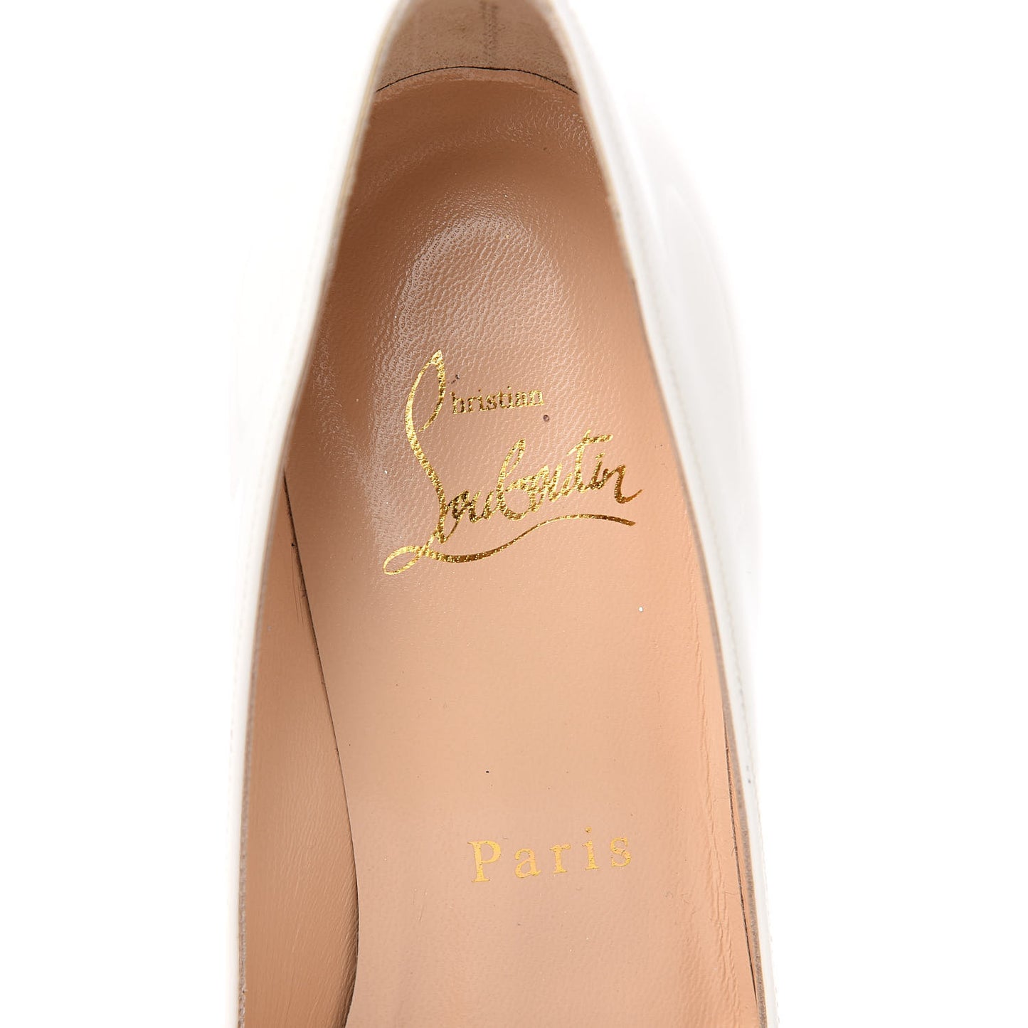 Patent Fetish Peep 130 Pumps 36 White