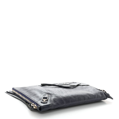 Balenciaga Agneau Classic Hardware Small Pouch Navy 4 of 10