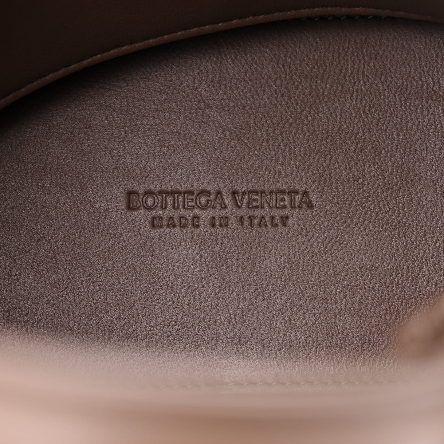 Nappa Intrecciato Small Andiamo Shoulder Bag Taupe Grey