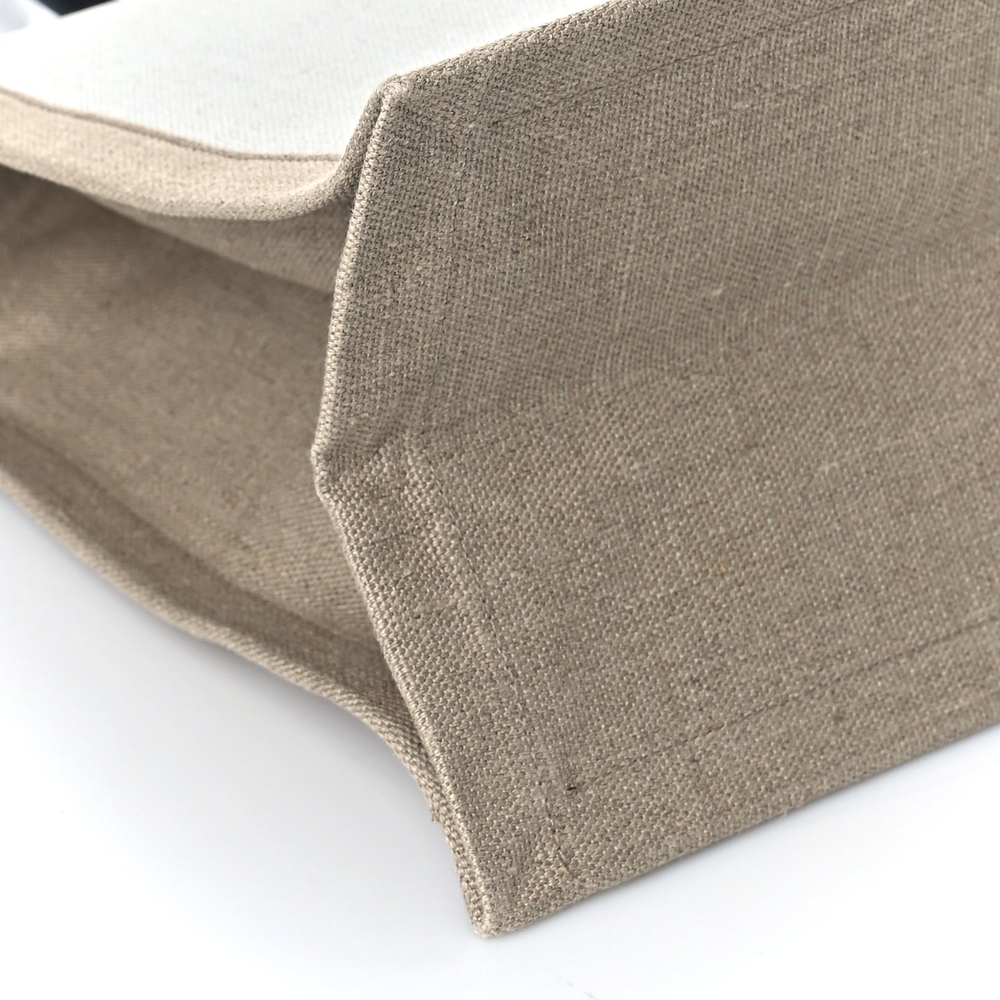 Linen Calfskin Rive Gauche Tote Optic White