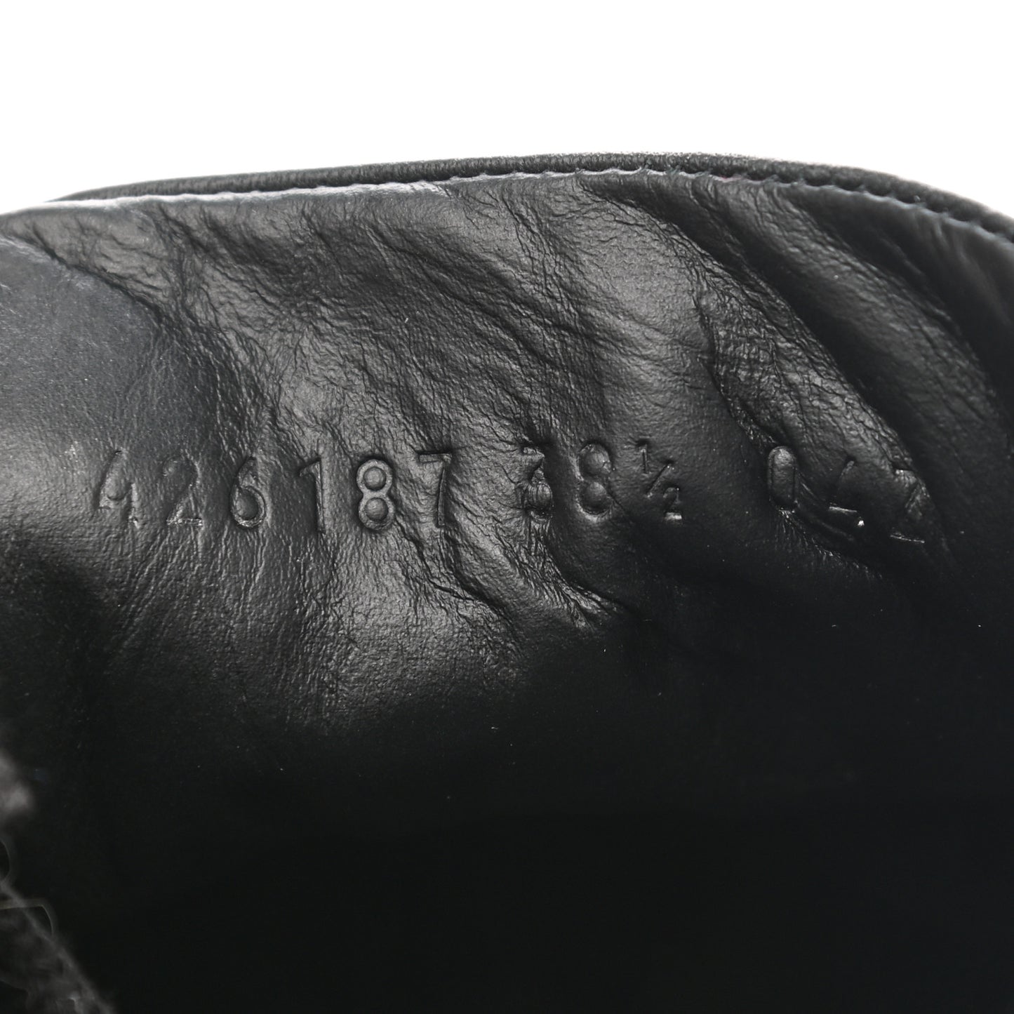 GG Monogram Calfskin Womens Low Top Sneakers 38.5 Piombo Black
