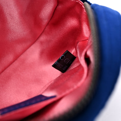 Gucci Velvet Matelasse GG Marmont Belt Bag 85 34 Cobalt Blue 8 of 10