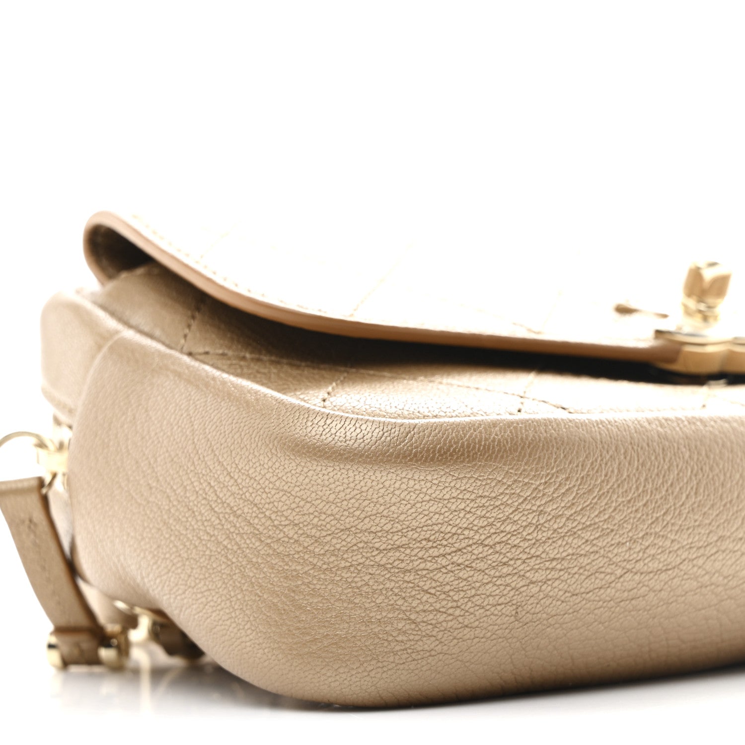 Chanel Metallic Calfskin Quilted Waist Bag Gold 8 of 9