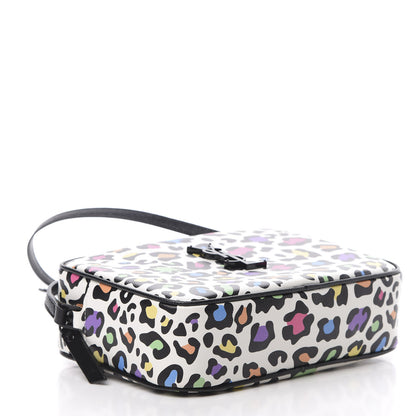 Saint Laurent Grain De Poudre Medium Classic Monogram Multicolor Leopard Print Camera Bag Black 4 of 11