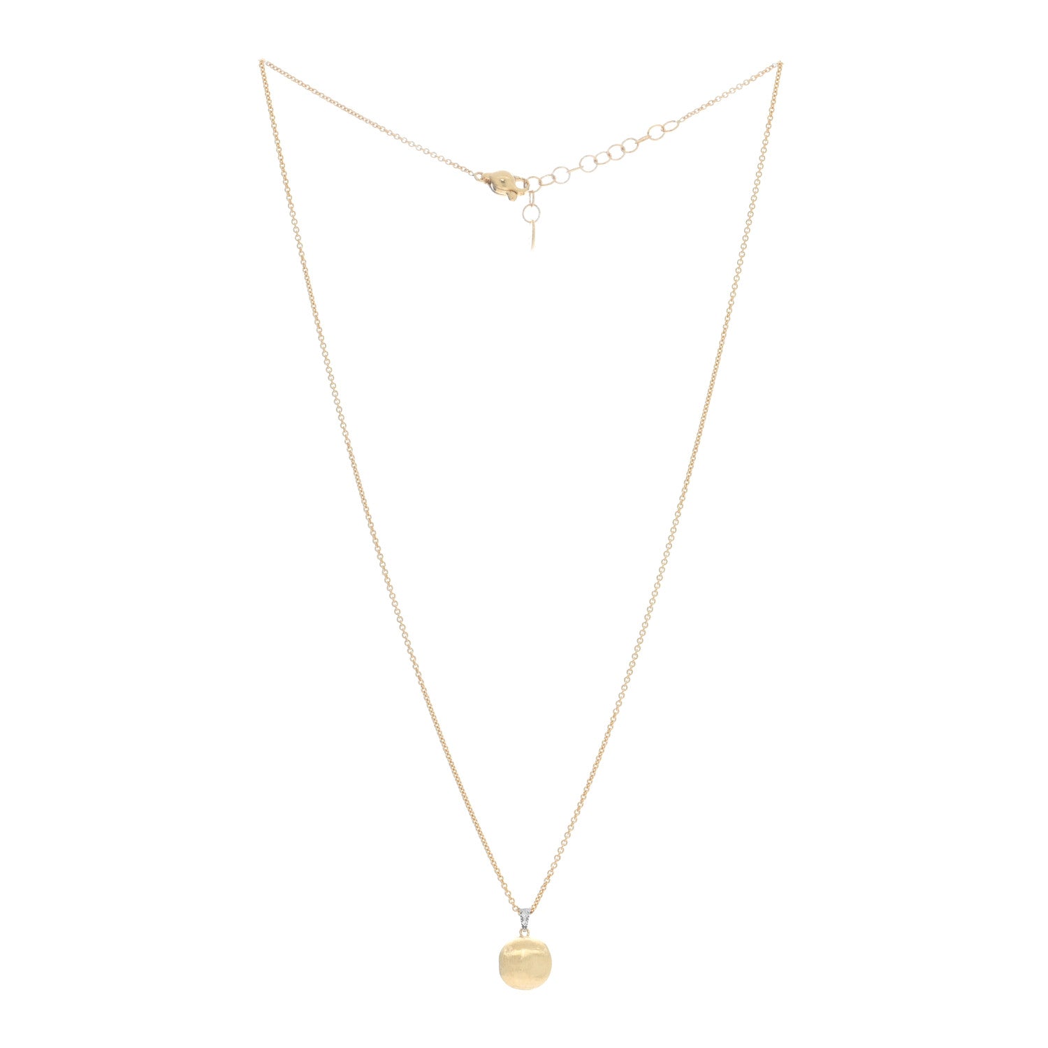 Marco Bicego 18K Yellow White Gold Diamond Africa Pendant Necklace 3 of 4